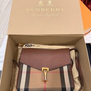 Burberry Tan and Brown Crossbody Bag